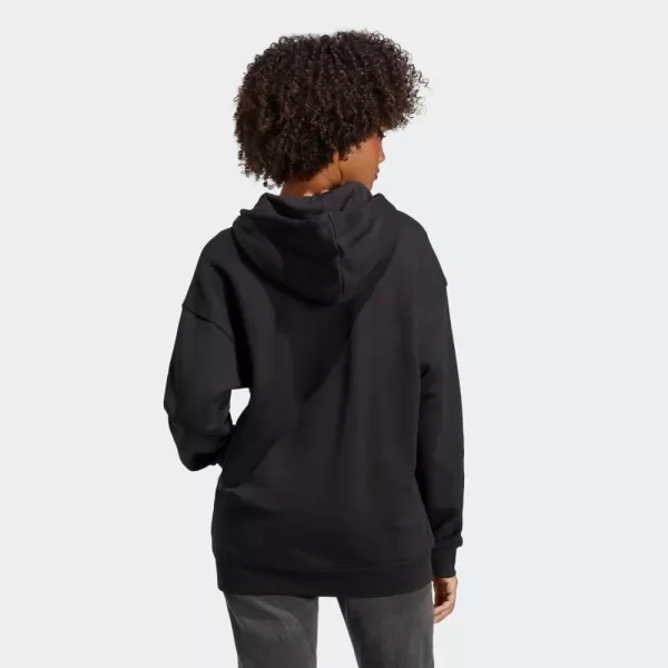 imageadidas Originals Womens Adidas Adicolor Trefoil HoodieBlackWhite