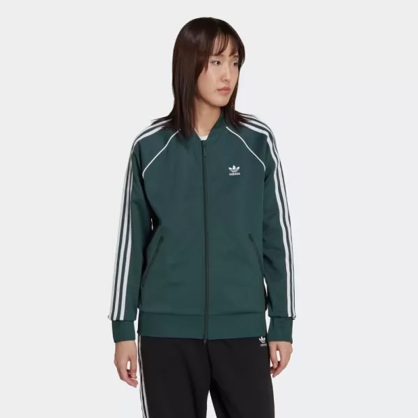 imageadidas Originals Womens Superstar Track JacketMineral Green