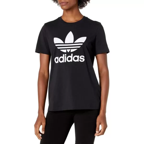 imageadidas Originals Womens Adicolor Classics Trefoil TeeBlackWhite1