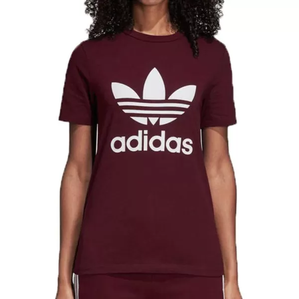 imageadidas Originals Womens Adicolor Classics Trefoil TeeMaroon