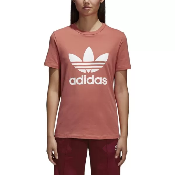 imageadidas Originals Womens Adicolor Classics Trefoil TeeTrace ScarletWhite