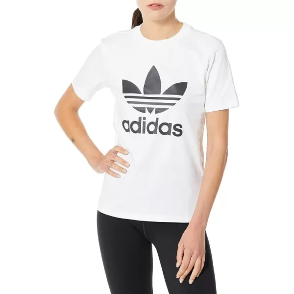 imageadidas Originals Womens Adicolor Classics Trefoil TeeWhiteBlack