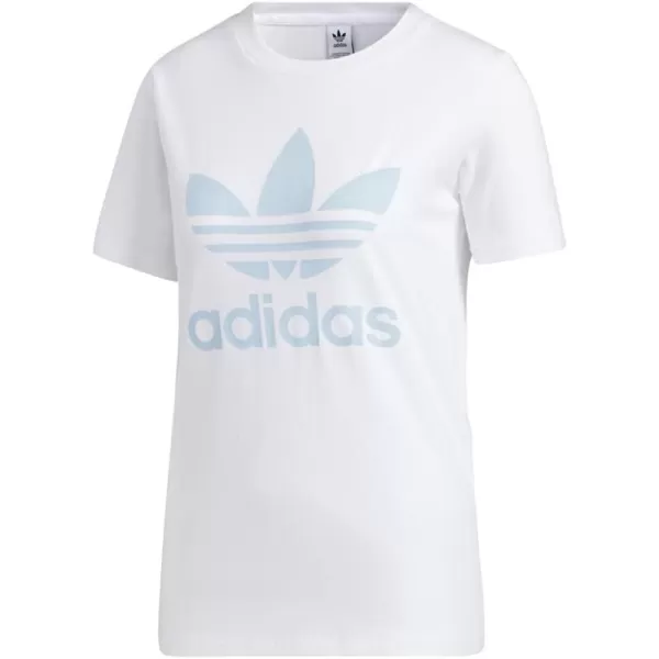 imageadidas Originals Womens Adicolor Classics Trefoil TeeWhiteClear Sky