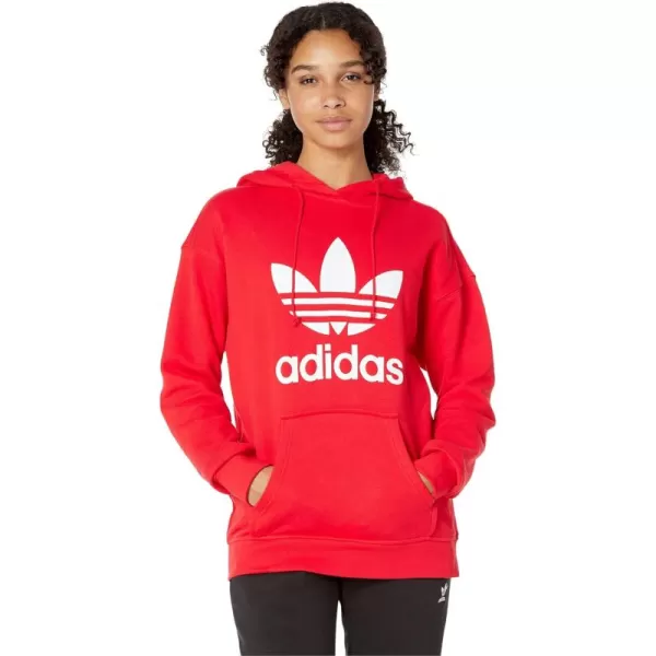 imageadidas Originals Womens Adidas Adicolor Trefoil HoodieVivid Red