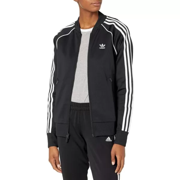 imageadidas Originals Womens Superstar Track JacketBlackWhite