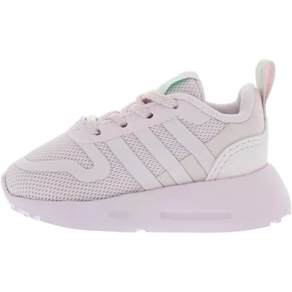 imageadidas UnisexChild Smooth Runner Elastic SneakerAlmost PinkPulse MintBlack