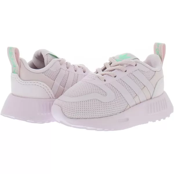 imageadidas UnisexChild Smooth Runner Elastic SneakerAlmost PinkPulse MintBlack