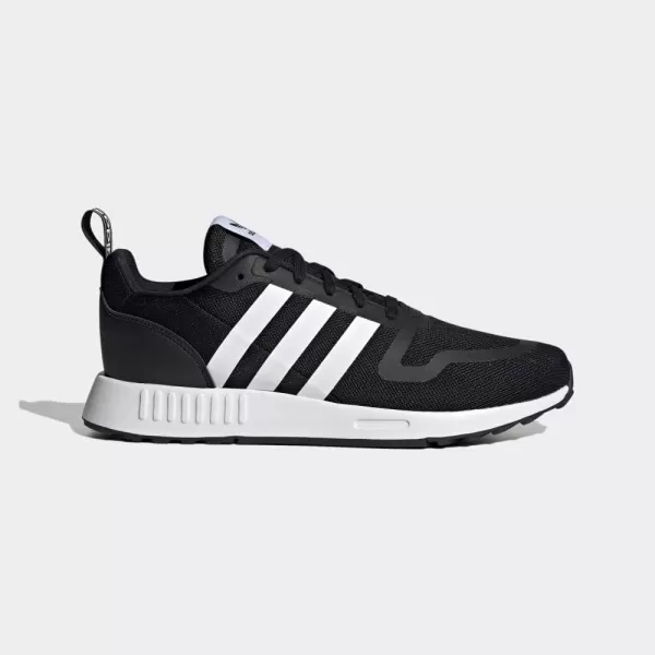 imageadidas UnisexChild Smooth Runner Elastic SneakerCore BlackWhiteCore Black