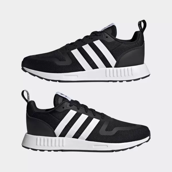 imageadidas UnisexChild Smooth Runner Elastic SneakerCore BlackWhiteCore Black