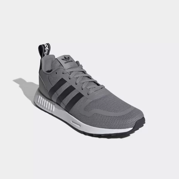 imageadidas UnisexChild Smooth Runner Elastic SneakerGreyBlackWhite