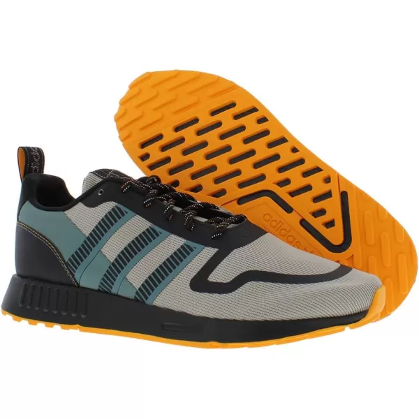 imageadidas UnisexChild Smooth Runner Elastic SneakerLight BrownHazy EmeraldOrange Rush