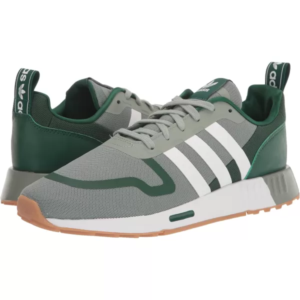 imageadidas UnisexChild Smooth Runner Elastic SneakerSilver GreenWhiteDark Green