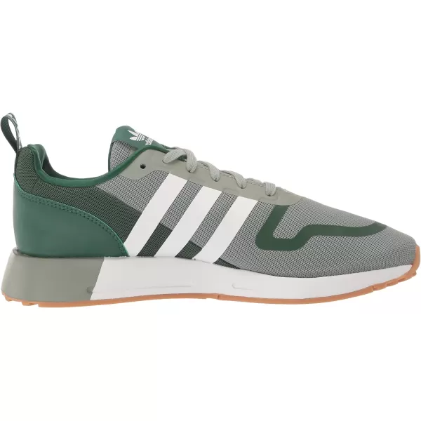 imageadidas UnisexChild Smooth Runner Elastic SneakerSilver GreenWhiteDark Green