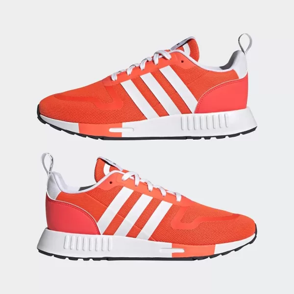 imageadidas UnisexChild Smooth Runner Elastic SneakerSolar RedWhiteBlack