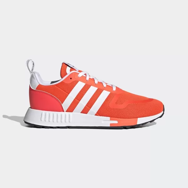 imageadidas UnisexChild Smooth Runner Elastic SneakerSolar RedWhiteBlack