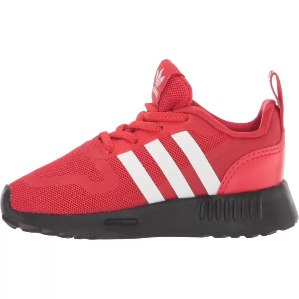 imageadidas UnisexChild Smooth Runner Elastic SneakerVivid RedWhiteBlack Elastic