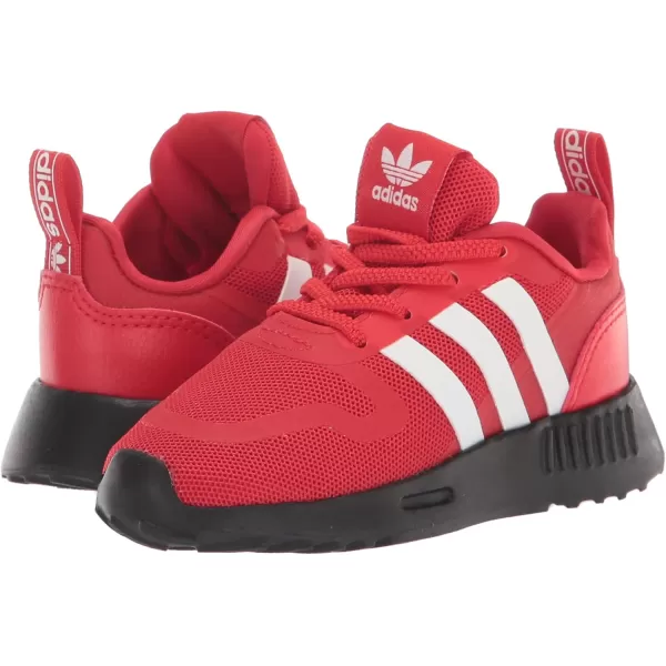 imageadidas UnisexChild Smooth Runner Elastic SneakerVivid RedWhiteBlack Elastic