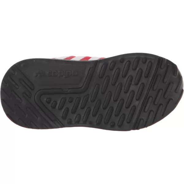 imageadidas UnisexChild Smooth Runner Elastic SneakerVivid RedWhiteBlack Elastic