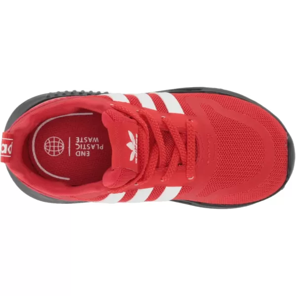 imageadidas UnisexChild Smooth Runner Elastic SneakerVivid RedWhiteBlack Elastic