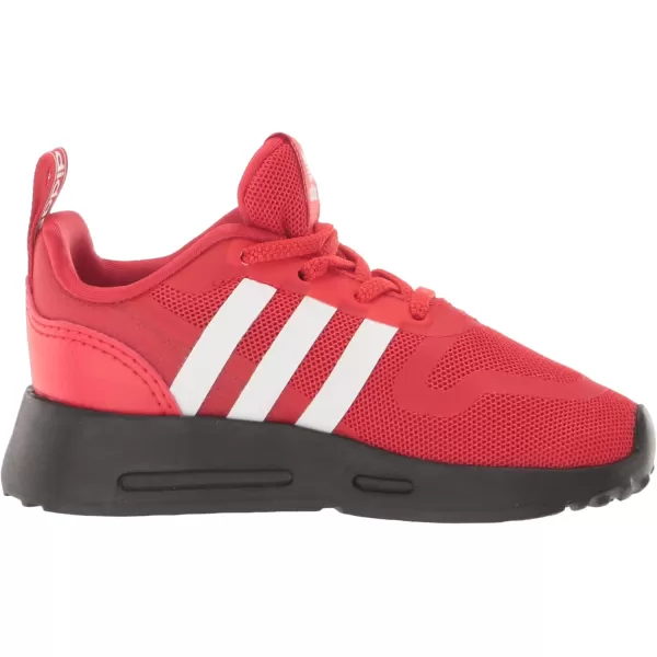 imageadidas UnisexChild Smooth Runner Elastic SneakerVivid RedWhiteBlack Elastic