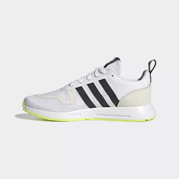 imageadidas UnisexChild Smooth Runner Elastic SneakerWhiteCarbonWonder White