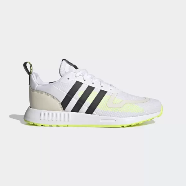 imageadidas UnisexChild Smooth Runner Elastic SneakerWhiteCarbonWonder White