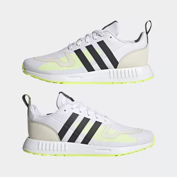 imageadidas UnisexChild Smooth Runner Elastic SneakerWhiteCarbonWonder White