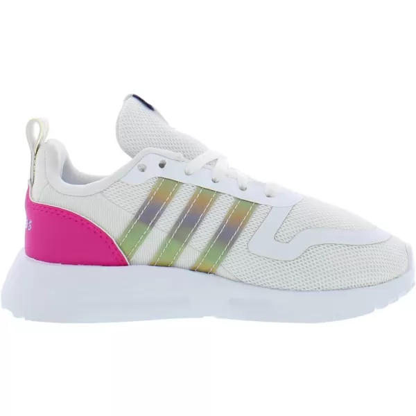 imageadidas UnisexChild Smooth Runner Elastic SneakerWhiteMultipink