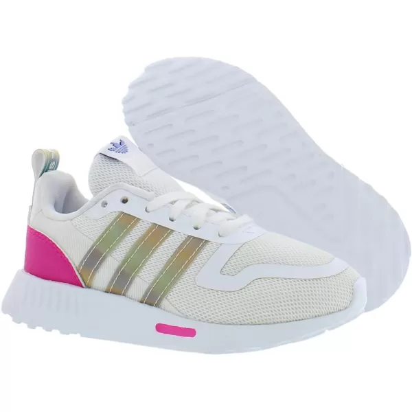 imageadidas UnisexChild Smooth Runner Elastic SneakerWhiteMultipink