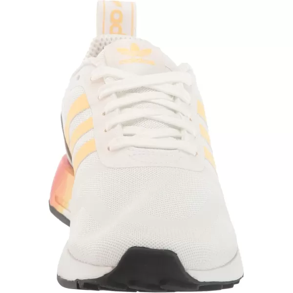 imageadidas UnisexChild Smooth Runner Elastic SneakerWhiteOrange TintGrey One