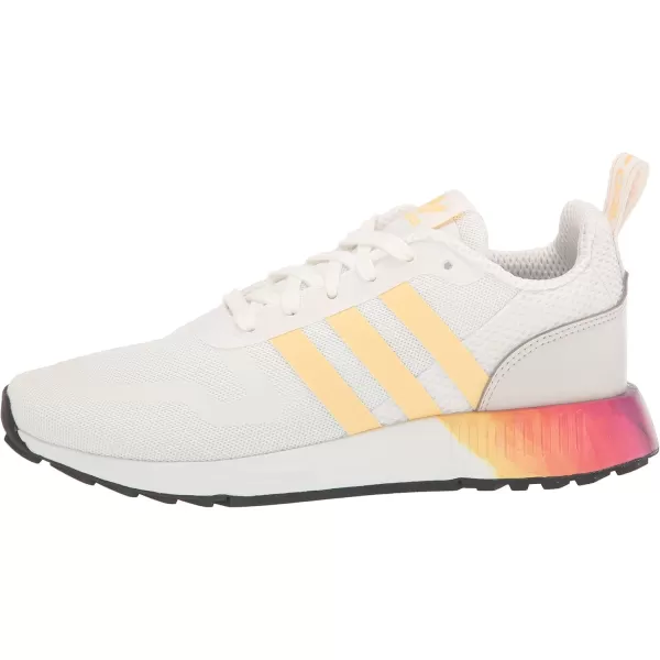 imageadidas UnisexChild Smooth Runner Elastic SneakerWhiteOrange TintGrey One