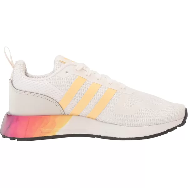 imageadidas UnisexChild Smooth Runner Elastic SneakerWhiteOrange TintGrey One