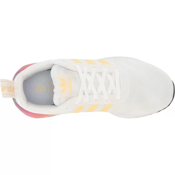 imageadidas UnisexChild Smooth Runner Elastic SneakerWhiteOrange TintGrey One