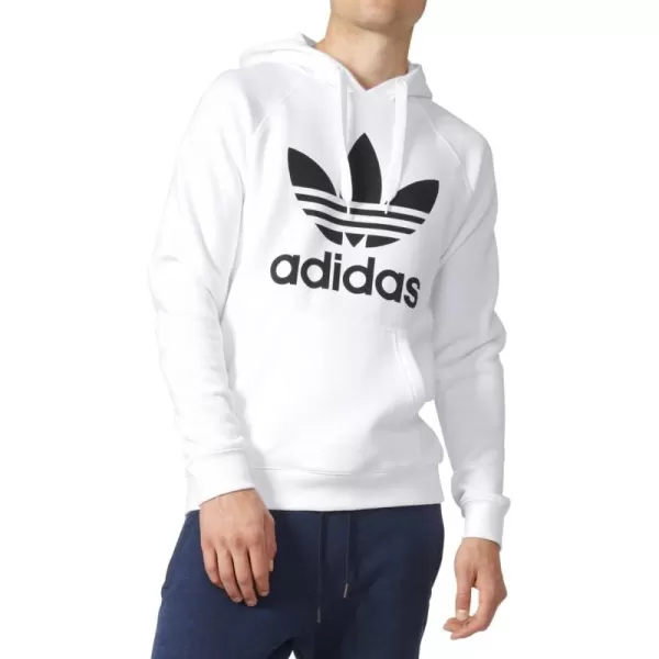 imageadidas Originals Mens Adicolor Essentials Trefoil HoodieWhiteBlack