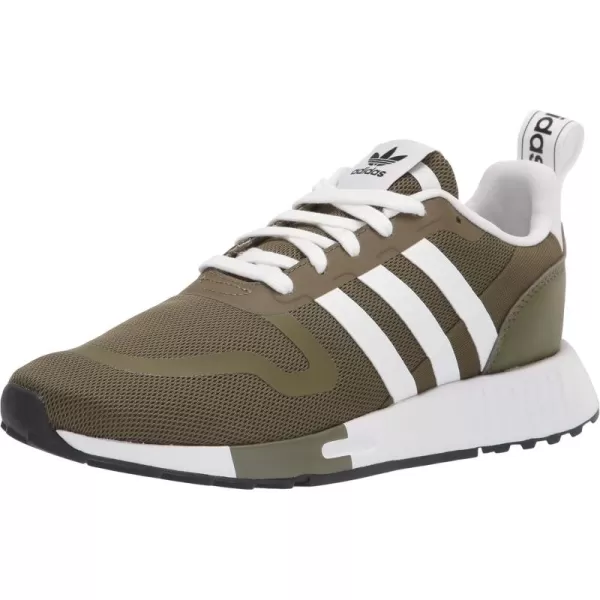 imageadidas UnisexChild Smooth Runner Elastic SneakerFocus OliveWhiteGrey