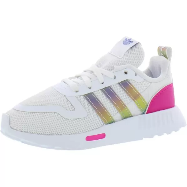 imageadidas UnisexChild Smooth Runner Elastic SneakerWhiteMultipink