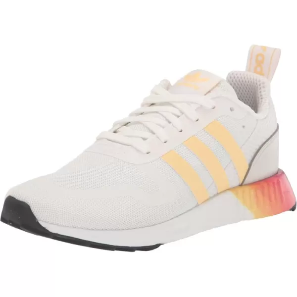 imageadidas UnisexChild Smooth Runner Elastic SneakerWhiteOrange TintGrey One