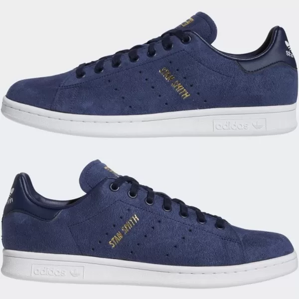 imageadidas Mens Stan Smith SneakerGrey TwoWhiteGold Metallic