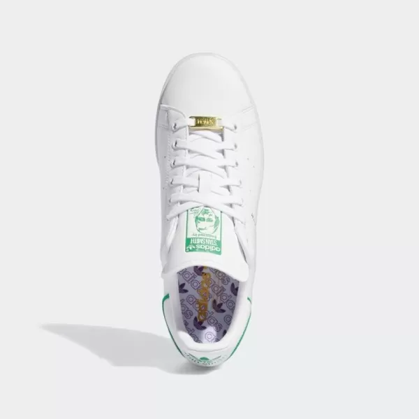 imageadidas Mens Stan Smith SneakerWhiteGreenPurple