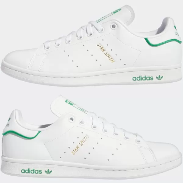 imageadidas Mens Stan Smith SneakerWhiteGreenPurple