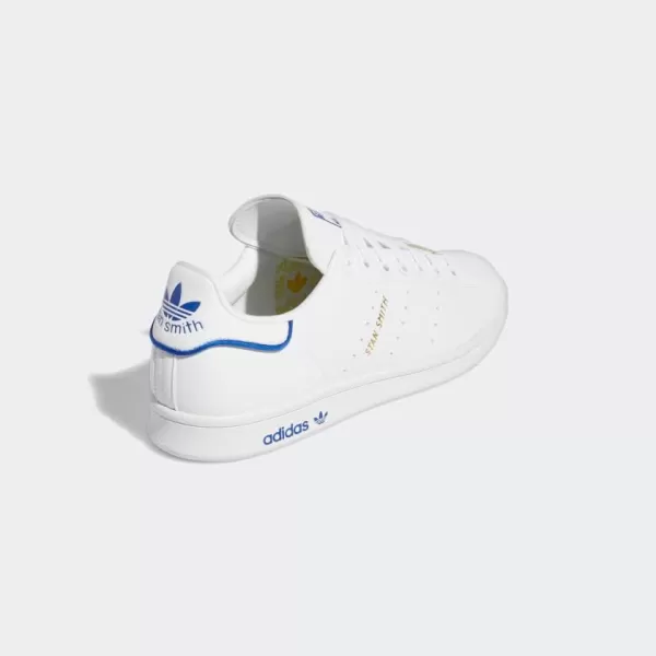 imageadidas Mens Stan Smith SneakerWhiteTeam Royal BlueYellow