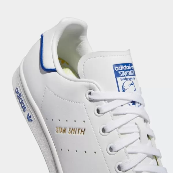 imageadidas Mens Stan Smith SneakerWhiteTeam Royal BlueYellow