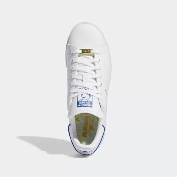 imageadidas Mens Stan Smith SneakerWhiteTeam Royal BlueYellow