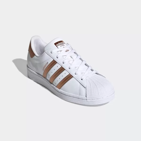 imageadidas Originals Womens SuperstarWhiteCopper MetallicBlack