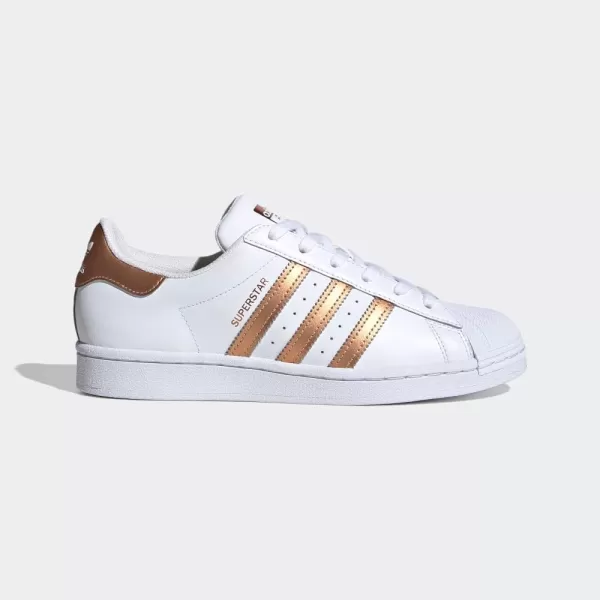 imageadidas Originals Womens SuperstarWhiteCopper MetallicBlack