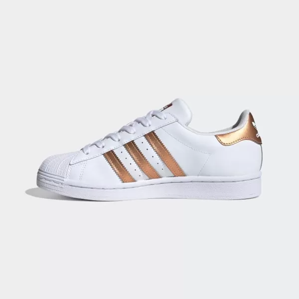 imageadidas Originals Womens SuperstarWhiteCopper MetallicBlack