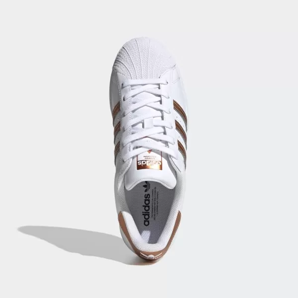 imageadidas Originals Womens SuperstarWhiteCopper MetallicBlack