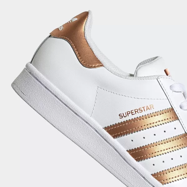 imageadidas Originals Womens SuperstarWhiteCopper MetallicBlack