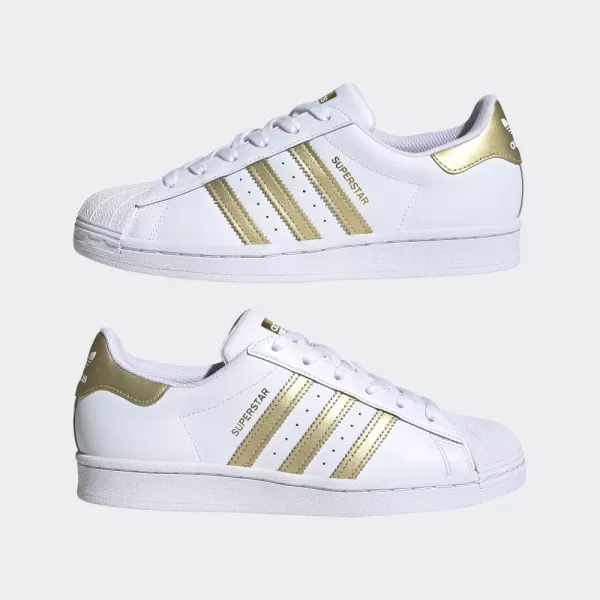 imageadidas Originals Womens SuperstarWhiteGold MetallicWhite