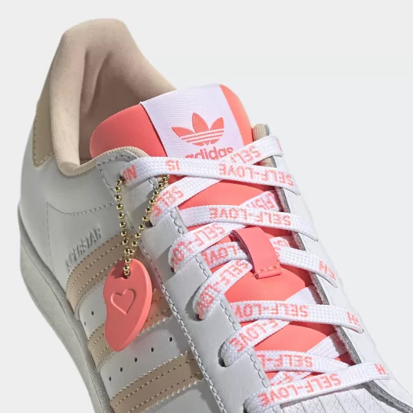 imageadidas Originals Womens SuperstarWhiteHalo BlushAcid Red